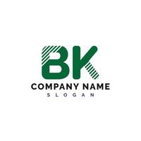 bk design de logotipo. ilustração em vetor de ícone de logotipo de letra bk - vetor