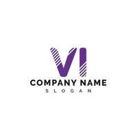 design de logotipo de letra vi. ilustração em vetor logotipo de letra vi - vetor