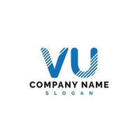 design de logotipo de letra vu. ilustração em vetor logotipo de carta vu - vetor