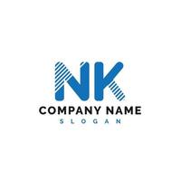 design de logotipo de letra nk. ilustração em vetor logotipo de carta nk - vetor