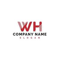 design de logotipo de letra wh. ilustração vetorial do logotipo da letra wh - vector