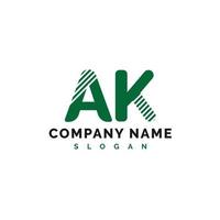 ak design de logotipo. ilustração vetorial do ícone do logotipo da carta ak - vector