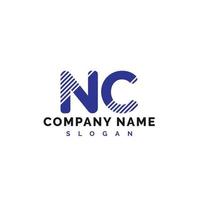 design de logotipo de carta nc. ilustração em vetor logotipo de carta nc - vetor