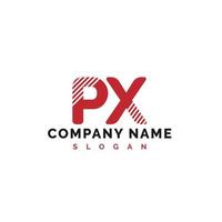 design de logotipo de carta px. px carta ilustração em vetor logotipo - vector