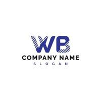 design de logotipo de carta wb. ilustração em vetor logotipo de carta wb - vetor