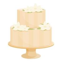 vetor de desenhos animados de ícone de bolo de casamento de comida. festa do noivo