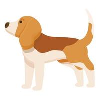 cão beagle ícone dos desenhos animados do vetor. cachorro correndo vetor