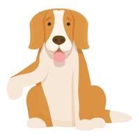 vetor de desenhos animados de ícone de cão canino. cachorrinho beagle