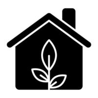 design vetorial de casa ecológica vetor