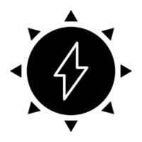 um ícone de design perfeito de energia solar vetor