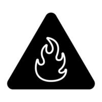 um design de ícone de queima de chamas vetor