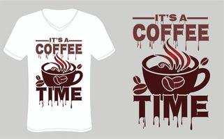 vetor livre de design de camiseta de café.