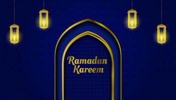 fundo de cartão de saudação ramadan kareem, ilustração em vetor de design de plano de fundo de banner