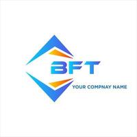 design de logotipo de tecnologia abstrata bft em fundo branco. conceito de logotipo de carta de iniciais criativas bft. vetor