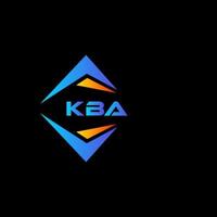 design de logotipo de tecnologia abstrata kba em fundo preto. kba conceito criativo do logotipo da carta inicial. vetor