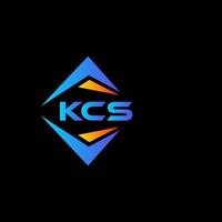 design de logotipo de tecnologia abstrata kcs em fundo preto. kcs conceito criativo do logotipo da carta inicial. vetor