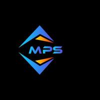 design de logotipo de tecnologia abstrata mps em fundo preto. conceito de logotipo de letra de iniciais criativas mps. vetor