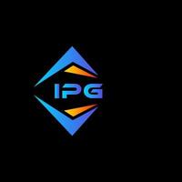 design de logotipo de tecnologia abstrata ipg em fundo branco. conceito de logotipo de carta de iniciais criativas ipg. vetor