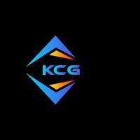 design de logotipo de tecnologia abstrata kcg em fundo preto. kcg conceito de logotipo de carta de iniciais criativas. vetor