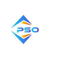 design de logotipo de tecnologia abstrata pso em fundo branco. pso conceito criativo do logotipo da carta inicial. vetor