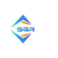 sgr design de logotipo de tecnologia abstrata em fundo branco. conceito criativo do logotipo da carta inicial sgr. vetor