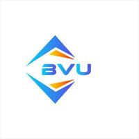 design de logotipo de tecnologia abstrata bvu em fundo branco. bvu conceito criativo do logotipo da carta inicial. vetor