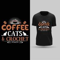 pacote de design de camiseta de vetor de tipografia de café