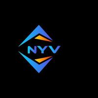 nyv design de logotipo de tecnologia abstrata em fundo preto. nyv conceito criativo do logotipo da carta inicial. vetor