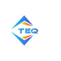 teq design de logotipo de tecnologia abstrata em fundo branco. conceito de logotipo de carta de iniciais criativas teq. vetor