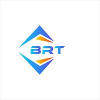 brt design de logotipo de tecnologia abstrata em fundo branco. brt conceito criativo do logotipo da carta inicial. vetor