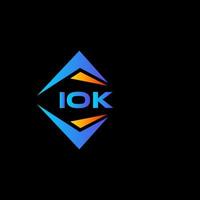 design de logotipo de tecnologia abstrata iok em fundo branco. conceito de logotipo de carta de iniciais criativas iok. vetor