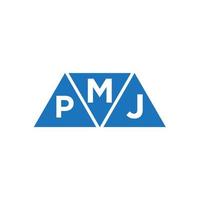 mpj design de logotipo inicial abstrato em fundo branco. mpj conceito criativo do logotipo da carta inicial. vetor