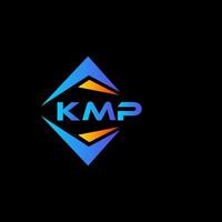 design de logotipo de tecnologia abstrata kmp em fundo preto. kmp conceito criativo do logotipo da carta inicial. vetor