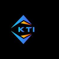 design de logotipo de tecnologia abstrata kti em fundo preto. conceito de logotipo de carta de iniciais criativas kti. vetor