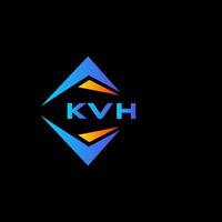design de logotipo de tecnologia abstrata kvh em fundo preto. kvh conceito criativo do logotipo da carta inicial. vetor
