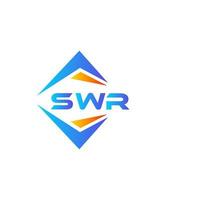 swr design de logotipo de tecnologia abstrata em fundo branco. conceito de logotipo de letra de iniciais criativas swr. vetor