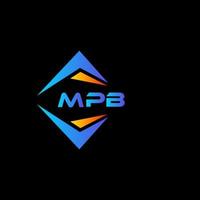 design de logotipo de tecnologia abstrata mpb em fundo preto. conceito de logotipo de letra de iniciais criativas mpb. vetor