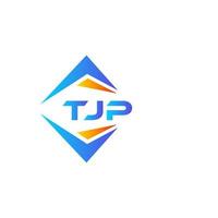 tjp design de logotipo de tecnologia abstrata em fundo branco. conceito criativo do logotipo da carta inicial tjp. vetor