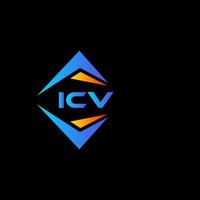 design de logotipo de tecnologia abstrata icv em fundo branco. conceito de logotipo de carta de iniciais criativas icv. vetor