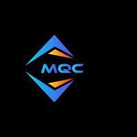 design de logotipo de tecnologia abstrata mqc em fundo preto. conceito de logotipo de letra de iniciais criativas mqc. vetor