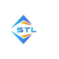 design de logotipo de tecnologia abstrata stl em fundo branco. conceito de logotipo de carta de iniciais criativas stl. vetor