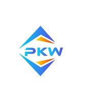 pkw design de logotipo de tecnologia abstrata em fundo branco. pkw conceito criativo do logotipo da carta inicial. vetor