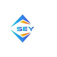 sey design de logotipo de tecnologia abstrata em fundo branco. sey conceito de logotipo de carta de iniciais criativas. vetor