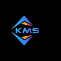 design de logotipo de tecnologia abstrata kms em fundo preto. kms conceito criativo do logotipo da carta inicial. vetor