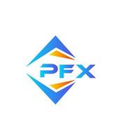 design de logotipo de tecnologia abstrata pfx em fundo branco. conceito de logotipo de carta de iniciais criativas pfx. vetor