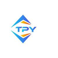 tpy design de logotipo de tecnologia abstrata em fundo branco. conceito de logotipo de carta de iniciais criativas tpy. vetor