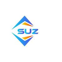 design de logotipo de tecnologia abstrata suz em fundo branco. suz conceito de logotipo de carta de iniciais criativas. vetor