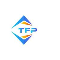 tfp design de logotipo de tecnologia abstrata em fundo branco. conceito de logotipo de carta de iniciais criativas tfp. vetor