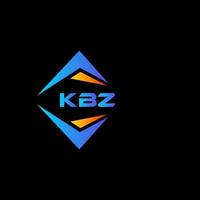 design de logotipo de tecnologia abstrata kbz em fundo preto. kbz conceito criativo do logotipo da carta inicial. vetor