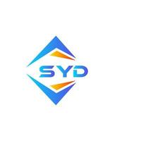 design de logotipo de tecnologia abstrata syd em fundo branco. syd conceito criativo do logotipo da letra inicial. vetor